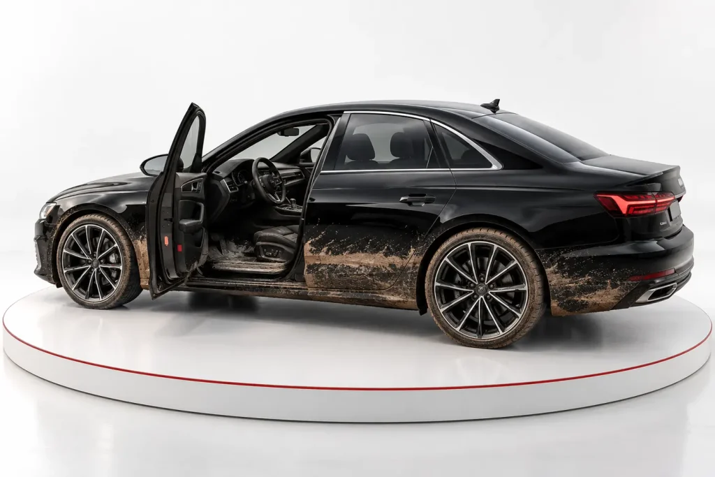Auto mit Wasserschaden anbieten – illustrative Fahrzeugdarstellung